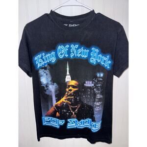 Pop Smoke King Of New York Graphic Rap Tee Black S